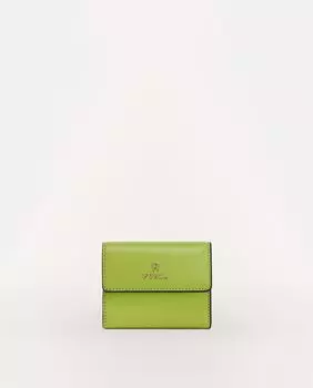 Маленький зеленый кожаный кошелек Camelia с клапаном Furla, зеленый