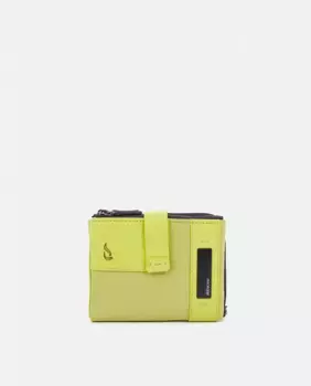 Маленький зеленый женский кошелек из нейлона и кожи Abbacino, зеленый