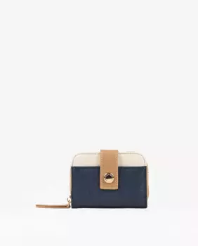 Маленький женский держатель для карт кошелька трехцветная комбинация PACOMARTINEZ, многоцветный