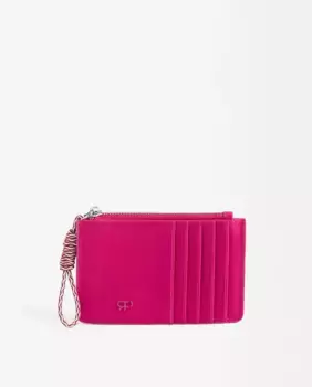 Маленький женский держатель для карт с простой застежкой-молнией Parfois, фуксия