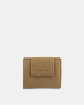 Маленький женский кошелек из коровьей кожи El Potro, цвет Camel