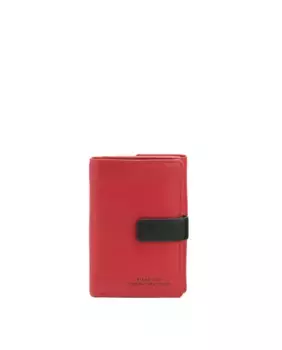 Маленький женский кошелек из красной кожи Stamp, красный