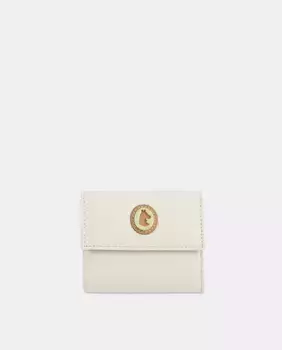 Маленький женский кошелек из воловьей кожи серо-коричневого цвета El Potro, бежевый