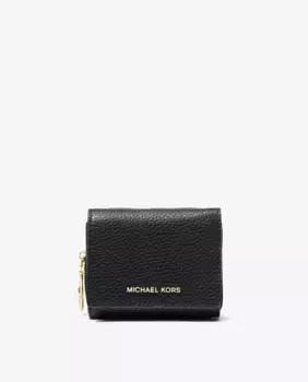 Маленький женский кошелек из зерненой кожи Michael Michael Kors, черный