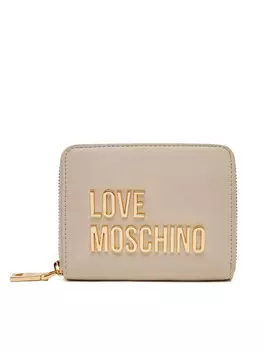 Маленький женский кошелек JC5613PP1MKD0110 Love Moschino, бежевый