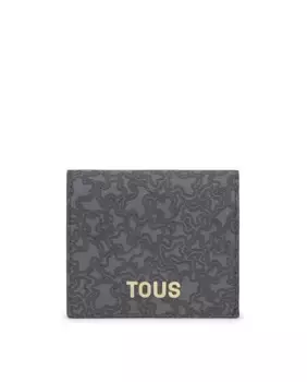 Маленький женский кошелек Kaos Mini Lines с напечатанным держателем для карт Tous, темно-серый