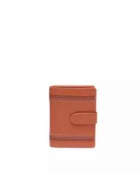 Маленький женский кошелек на кнопке из кожи цвета кожи Laura Valle, светло-коричневый