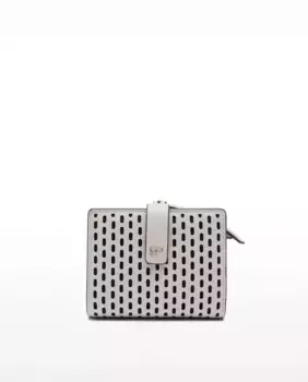 Маленький женский кошелек с перфорацией и простой застежкой-молнией Parfois, цвет Crudo