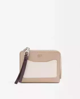 Маленький женский кошелек с простой застежкой-молнией и отделением для карточек Parfois, светло-коричневый