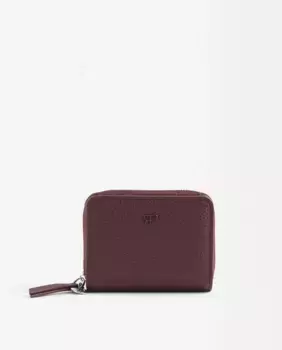 Маленький женский кошелек с застежкой-молнией, однотонный Parfois, бордовый
