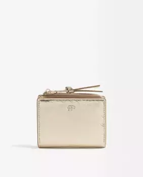 Маленький женский кошелек с застежкой-молнией, однотонный Parfois, золото