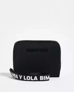 Маленький женский кошелек с застежкой-молнией и ручкой с логотипом Bimba y Lola, чёрный
