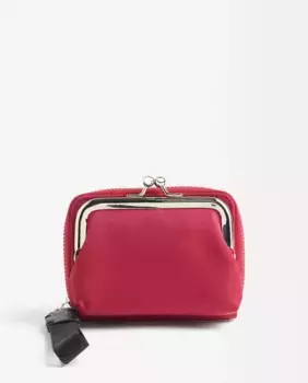 Маленький женский кошелек с застежкой на кнопку, однотонный Parfois, красный