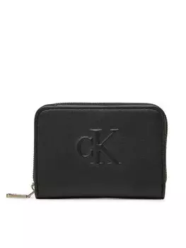 Маленький женский кошелек Sculpted Med Flap Zip Around LV04K1004G Calvin Klein Jeans, черный