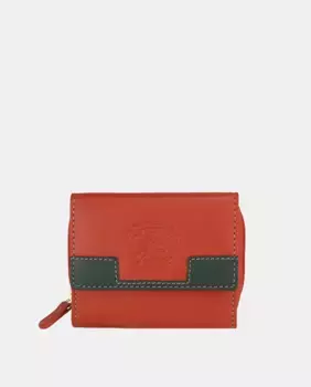 Маленький женский кошелек YANCCI из кожи, оранжевый