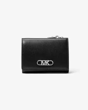 Маленький женский кожаный кошелек черного цвета Michael Michael Kors, черный