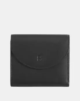 Маленький женский кожаный кошелек с клапаном Dudu, черный