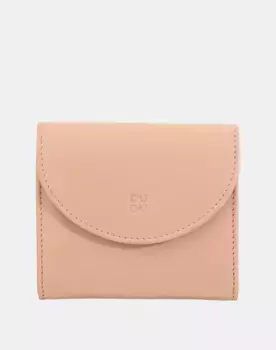 Маленький женский кожаный кошелек с клапаном и внутренней молнией Dudu, розовый