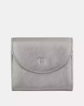 Маленький женский кожаный кошелек с клапаном Dudu, серебряный