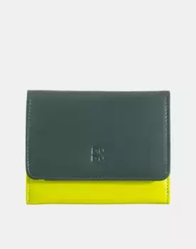 Маленький женский кожаный кошелек с монетницей Dudu, зеленый