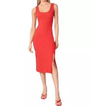 Маленькое платье миди красного цвета SUGARLIPS