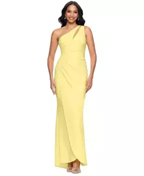 Маленькое платье с одним плечом и сборками Betsy & Adam, желтый