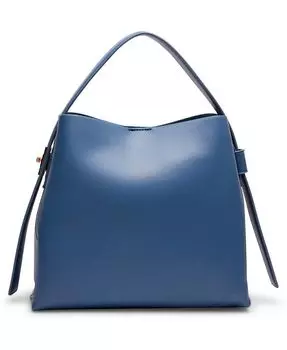 Маленькое ведро-бродяга с эмалированным поворотным замком Anne Klein, синий