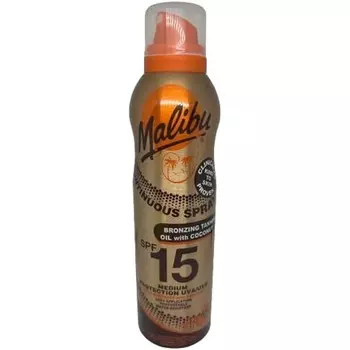 Malibu Бронзирующее масло для загара SPF15 Кокосовое масло 175мл