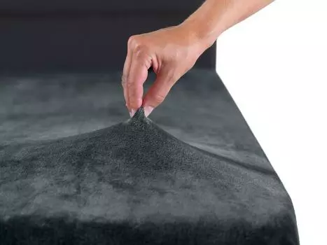 MALIKA Premium теплая простыня, кашемировая простыня, флисовая простыня из джерси, цвет: антрацит, размер: 180-200 x 200 см