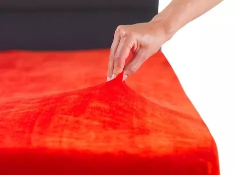 MALIKA Premium теплая простыня кашемировая простыня на ощупь флисовая простыня из джерси, цвет: КРАСНЫЙ, размер: комплект из 2 шт. 90-100 x 200 см