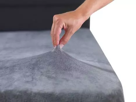 MALIKA Premium теплая простыня кашемировая простыня на подкладке из флиса, цвет: серый, размер: комплект из 2 шт. 90-100 x 200 см