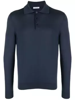 Malo рубашка поло с длинными рукавами, синий