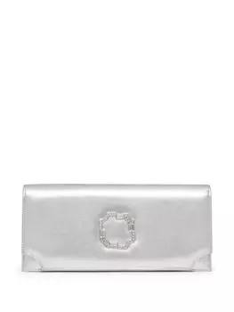 Malone Souliers кожаная сумка-клатч Vivien, серебристый