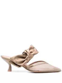 Malone Souliers мюли Marie 45 с бантом, нейтральный цвет