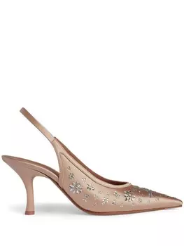 Malone Souliers туфли-лодочки Cameron 70 с кристаллами, нейтральный цвет