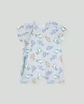 Малыш короткая фантазийная пижама Cotton Juice, синий