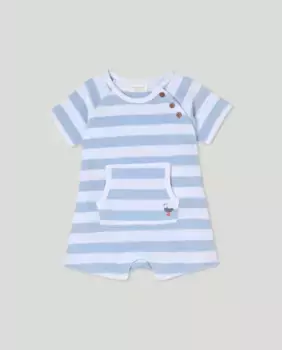 Малыш короткая пижама завиток Cotton Juice, синий