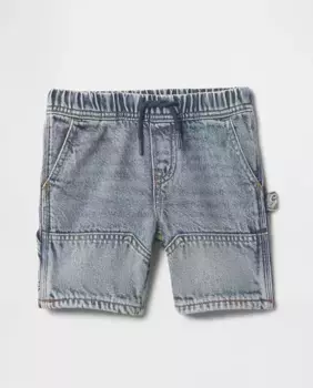 Малыш мальчик джинсовые шорты с эластичной талией Gap, синий
