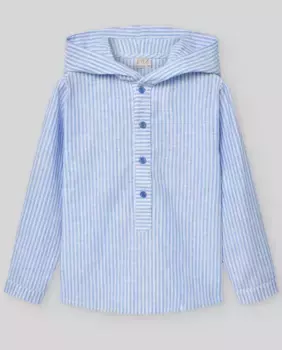 Малыш полосатая рубашка с капюшоном Dorna PAZ Rodrguez, синий