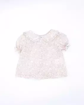 Малышка хлопковая блузка с принтом Fina Ejerique, цвет Rosa