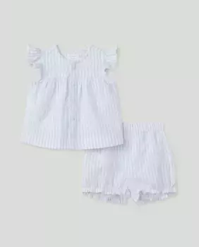 Малышка короткая пижама Cotton Juice, синий