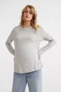 MAMA 2 пары хлопкового топа H&amp;M, темно-серый/светло-серый меланж