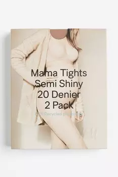 Мама 2 упаковки колготок 20ден H&M, бежевый