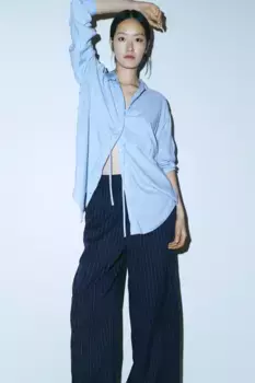 Мама блузка с поясом H&M, синий