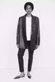 Мама брюки-сигареты до и после H&M, черный