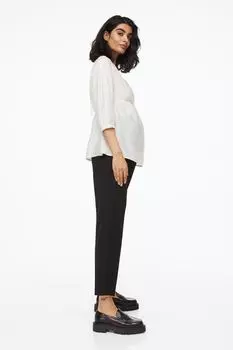 MAMA Брюки-сигареты до щиколотки H&M, черный