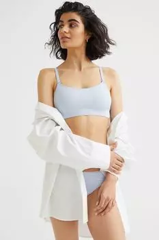 MAMA Бюстгальтер для беременных из джерси, 2 шт. H&amp;M, голубой/светло-бежевый