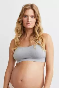 MAMA Бюстгальтер для беременных из джерси, 2 шт. H&amp;M, серый/черный