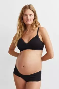 MAMA Бюстгальтер с подкладками для беременных, 2 шт. H&amp;M, черный/пудрово-розовый