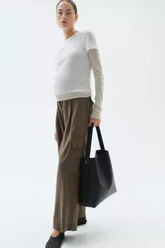 Мама до и после брюк-карго H&M, зеленый